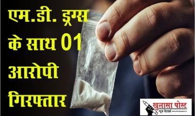 CG News : एम.डी. ड्रग्स के साथ 01 आरोपी गिरफ्तार...