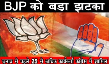 CG News : BJP को बड़ा झटका चुनाव से पहले 25 से अधिक कार्यकर्ता कांग्रेस में शामिल