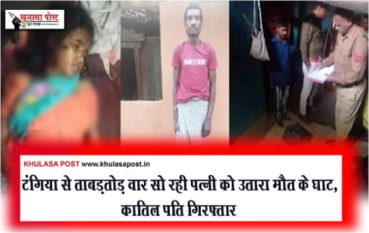 CG News : टंगिया से ताबड़तोड़ वार सो रही पत्नी को उतारा मौत के घाट, कातिल पति गिरफ्तार