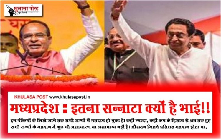 Article : मध्यप्रदेश : इतना सन्नाटा क्यों है भाई!!