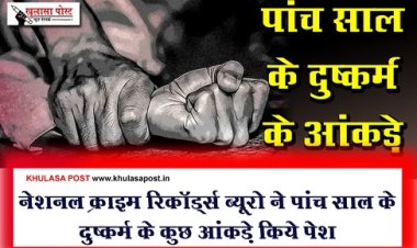 नेशनल क्राइम रिकॉड्र्स ब्यूरो ने पांच साल के दुष्कर्म के कुछ आंकड़े किये पेश...