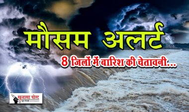 CG News : मौसम विभाग ने किया अलर्ट  8 जिलों में बारिश की चेतावनी...