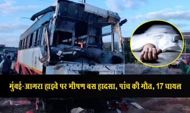 मुंबई-आगरा हाइवे पर भीषण बस हादसा, पांच की मौत, 17 घायल