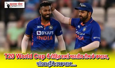 T20 World Cup में रोहित शर्मा भारतीय टीम के कप्तान, पांड्या होंगे उपकप्तान...