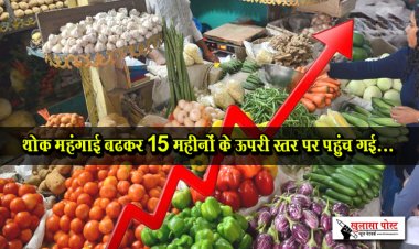 थोक महंगाई बढक़र 15 महीनों के ऊपरी स्तर पर पहुंच गई...