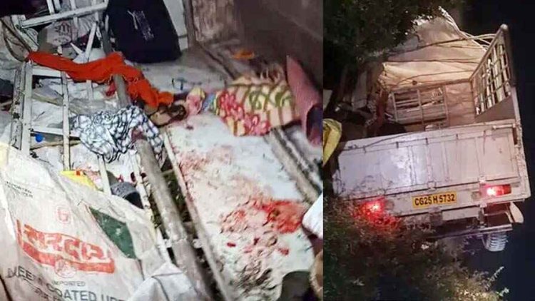 दर्दनाक सड़क हादसा, जतमई घटारानी से लौट रहे दर्शनार्थियों से भरी पिकअप पलटी, एक महिला की मौत, 4 महिलाओं समेत 11 घायल