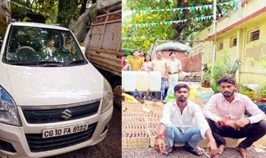 कोचिया बनकर एक्साइज डिप्टी कमिश्नर ने नकली शराब बेचने वाले मोतीलाल से की डील, 60 पेटी और 300 लीटर लिक्विड बरामद, दो आरोपी गिरफ्तार