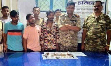 छत्तीसगढ़ में पिस्टल की नोक में लूट करने वाले 4 आरोपी गिरफ्तार, आरोपियों से नगदी रकम, 2 नग 315 बोर कट्टा और 17 नग कारतूस बरामद