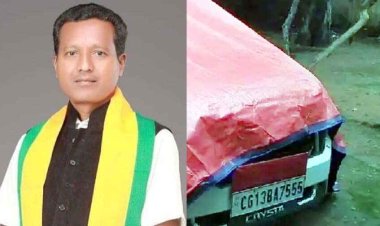 छत्तीसगढ़ में बाल-बाल बचे सांसद, रायगढ़ MP राधेश्याम राठिया राठिया की कार पर गिरी आसमानी बिजली, एक युवक झुलसा, अस्पताल में भर्ती