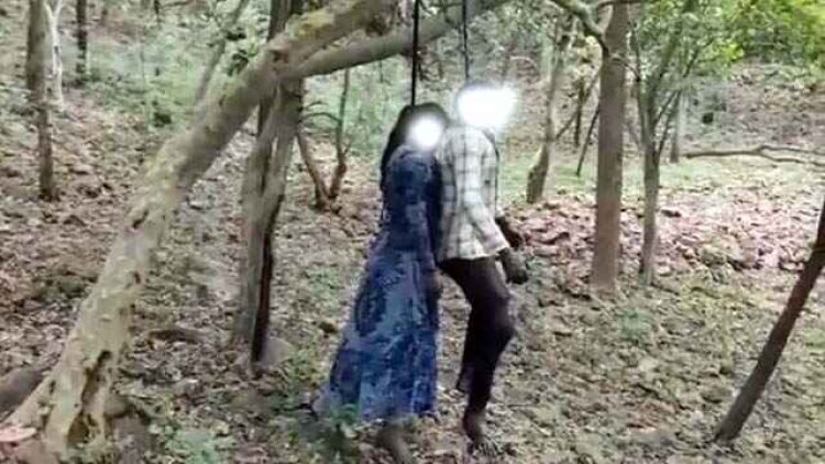 जंगल में फंदे से लटकते मिली  प्रेमी जोड़े की लाश, 4 दिनों से लापता थी युवती, मृतक युवक की नहीं हो सकी शिनाख्त, जांच में जुटी पुलिस