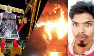 शराब के नशे में रावण के तैयार पुतले को लगाई आग, पुष्पेंद्र साहू गिरफ्तार, आरोपी- जलाना ही था मैं जला दिया तो क्या बुरा हुआ