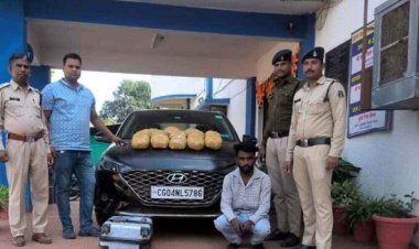 गरियाबंद पुलिस ने भिलाई के तस्करों को किया गिरफ्तार, नाबालिग दो आरोपियों से 13 किलो गांजा और वरना कार जप्त