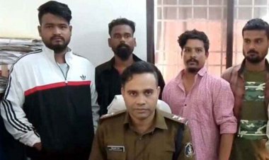 जिला बदर के आरोपियों ने अपने साथियों के साथ मिलकर की शराब भट्ठी से लूटपाट, चार आरोपी गिरफ्तार, लूट की रकम और सोने की अंगूठी जप्त