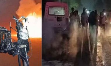 चलती स्कूटी में अचानक लगी आग, TVS पेप बनी आग का गोला, तीन सवारों ने मुश्किल से बचाई जान, बाल-बाल बचे युवक और दो बच्चे