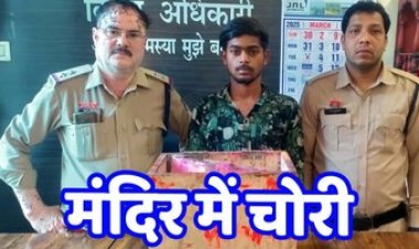 मंदिर का दरवाजा तोड़कर दान पेटी चोरी, पुलिस ने आरोपी साहिल को गिरफ्तार कर भेजा सलाखों के पीछे, मशरुका समेत नगद रकम बरामद