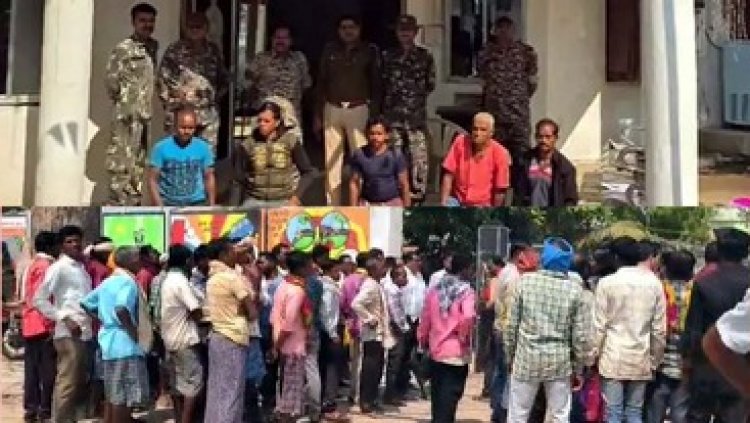 देर रात नक्सली बताकर 70 वर्षीय बुजुर्ग समेत 6 ग्रामीणों की गिरफ्तारी!, आक्रोशित आदिवासी ग्रामीण पहुंचे थाने, दी उग्र आंदोलन की चेतावनी