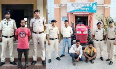 शोरुम से लाकर तोड़कर नगद रकम की चोरी, 95 हजार बरामद, इधर मेला स्थल से ट्रैक्टर चोरी, दोनों मामलों में आरोपी विजय, टीकेश्वर और जितू गिरफ्तार