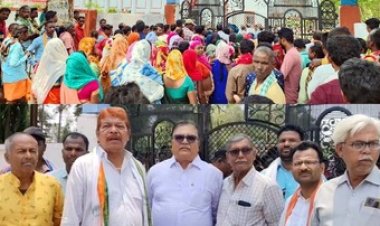 वन मंत्री के गृह क्षेत्र में सैकड़ों ग्रामीणों ने खोला मोर्चा, बोले- जमीन से बेदखल करने की साजिश, अपर कलेक्टर को राज्यपाल के नाम सौंपा ज्ञापन