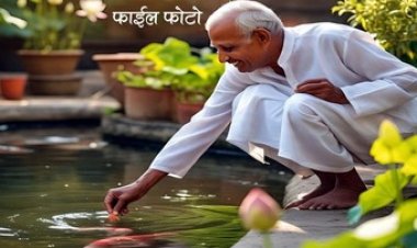 तालाब में मछलियों को चारा खिलाना 75 साल के बुजुर्ग को पड़ा भारी, पैर फिसला, गिरने से हुई मौत, परिवार में पसरा मातम