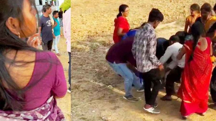 बाराती बस पर पत्थर मारकर शीशा तोड़ा, तोड़फोड़ करने वाले युवक की बारातियों ने रस्सी से बांधकर जमकर हुई धुनाई, वीडियो वायरल