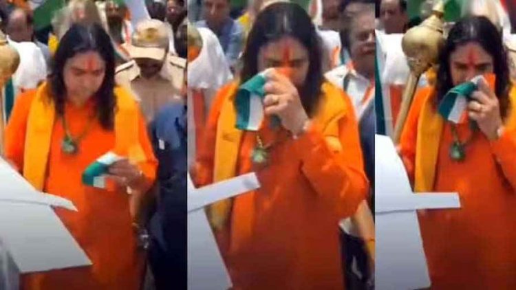 भाजपा विधायक बालमुकुंद आचार्य ने तिरंगे से पोछ ली नाक!, वीडियो जमकर वायरल, राष्ट्रध्वज के अपमान का VIDEO देख भड़की कांग्रेस