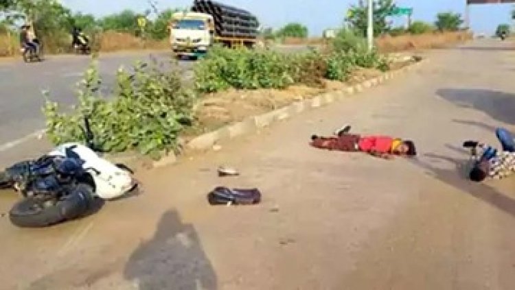 तेज रफ़्तार अज्ञात वाहन ने बाइक को मारी जबरदस्त टक्कर, परीक्षा देने जा रहे छात्र की दर्दनाक मौत, दोस्त घायल, कुचलकर ड्राइवर गाड़ी समेत फरार