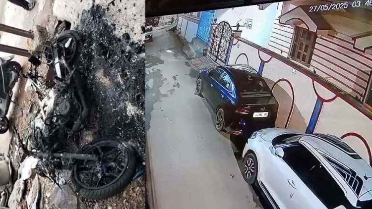 राजधानी में बदमाशों के हौसले बुलंद, खड़ी बाइक को किया आग के हवाले, दावड़ा कॉलोनी में दहशत, कार में तोड़फोड़ और घर में पत्थरों से हमला