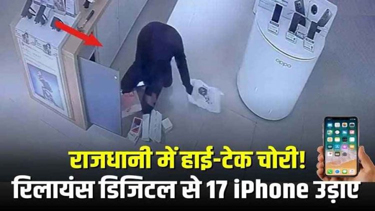 राजधानी में हाई-टेक चोरी!, रिलायंस डिजिटल से 20 लाख के iPhone और Apple Watch पार, CCTV में कैद हुई वारदात, जांच में जुटी पुलिस