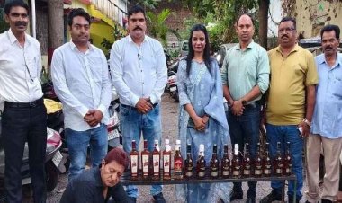 किराना दुकान में आबकारी का छापा, MP के कई ब्रांड्स की शराब के साथ आरोपी गिरफ्तार, 11.25 लीटर विदेशी मदिरा जप्त