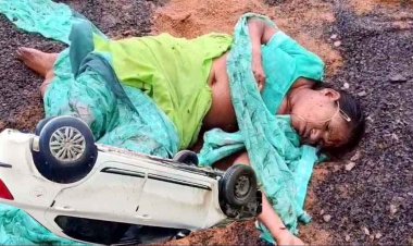 कार ने डॉक्टर की मां को रौंदा, मवेशी बचाने अनियंत्रित होकर स्विफ्ट डिजायर तीन बार पलटी, ड्राइवर फरार, परिवार में पसरा मातम