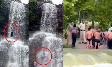 डैम में जान जोखिम में डाल रहे लोगों पर पुलिस का लाठीचार्ज, इधर रील बनाने के चक्कर में 65 फीट ऊंचाई से नीचे गिरा युवक, वीडियो वायरल