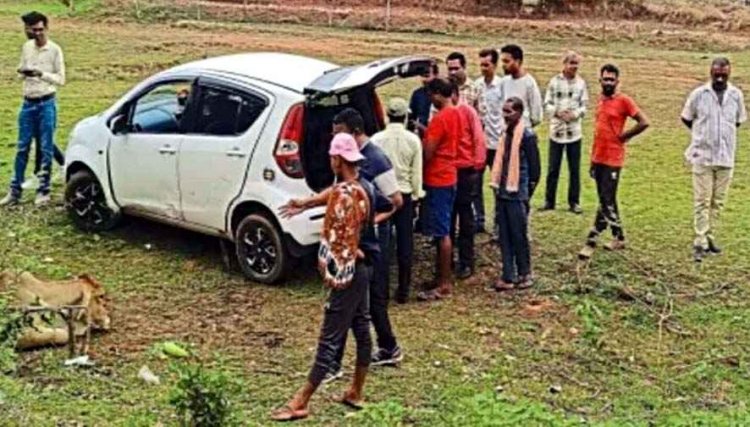 छत्तीसगढ़ में गौ तस्करी का भंडाफोड़, कार में गायों को काटने ले जा रहे 6 तस्करों को पुलिस किया  गिरफ्तार, दो गायें बरामद, टोल नाका से मिला सुराग