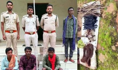 वन विभाग को मिली बड़ी कामयाबी, बड़ी साजिश नाकाम, शिकार के पहले तीन शिकारियों को किया गिरफ्तार, मौके पर कई सामग्री जब्त