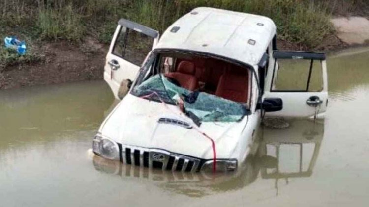 तेज रफ्तार स्कॉर्पियो अनियंत्रित होकर नहर में गिरी, एक नाबालिग और ड्राइवर की मौत, चार घायल, गांव में शोक का माहौल