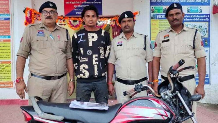 आधी रात कार के सामने अड़ाया मोटरसायकल, खिलौना पिस्टल से व्यापारी को डराने की कोशिश, आरोपी कन्हैयालाल गिरफ्तार