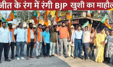 बिहार में एनडीए की प्रचंड विजय, गरियाबंद में भाजपा कार्यकर्ताओं का जोश चरम पर, तिरंगा चौक नारों से गूंजा, उमड़ा जनसैलाब