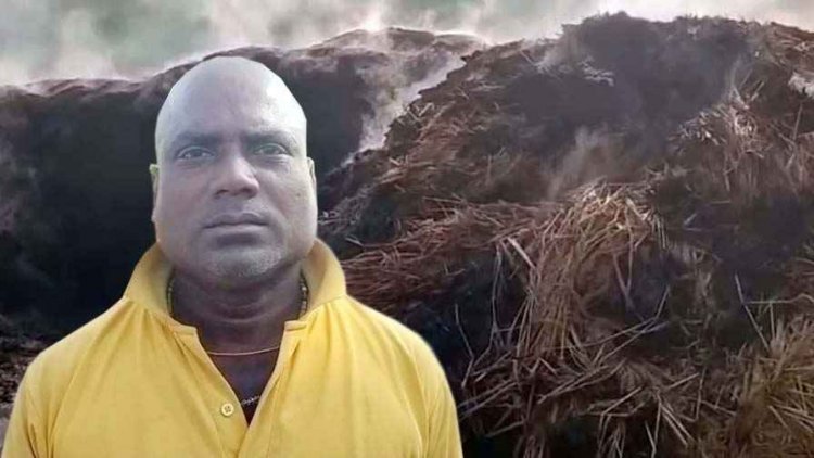 इलेवन केवी के तार टूटने से धान की पैरावट में लगी आग, बिजली विभाग की लापरवाही से किसान की 4.5 एकड़ की फसल जलकर खाक
