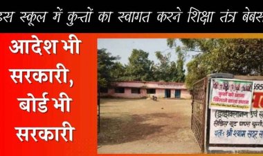इस स्कूल में कुत्तों का स्वागत करने शिक्षा तंत्र बेबस!, आदेश और बोर्ड दोनों सरकारी, संस्था प्रमुख के सामने अजीब असमंजस की स्थिति