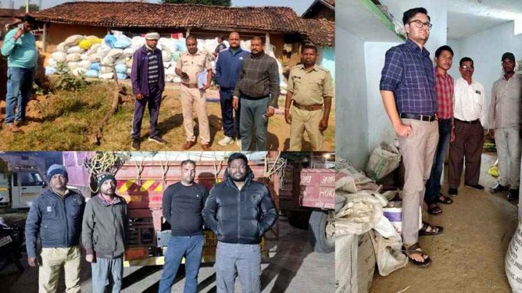 देवभोग से 400 बोरी अवैध धान से भरा ट्रक जब्त, बलौदाबाजार में 1055 क्विंटल अवैध धान जब्त, 24.99 लाख का माल बरामद, मचा हड़कंप