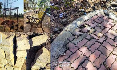 लोकार्पण से पहले ही झूलों में लगी जंग, गायब हो गई हरियाली, निर्माण अधूरे, उखड़ गई सड़क, रंगरोगन कर सच्चाई छुपाने की कोशिश, जमकर भ्रष्टाचार!