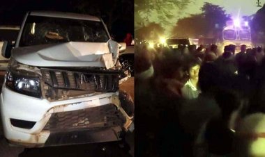 बोलेरो ने यात्रियों से भरी टैक्सी और बाइक को मारी टक्कर, महिला-बच्चों समेत 9 लोग घायल, गुस्साए ग्रामीणों ने की तोड़फोड़, आरोपी गिरफ्तार