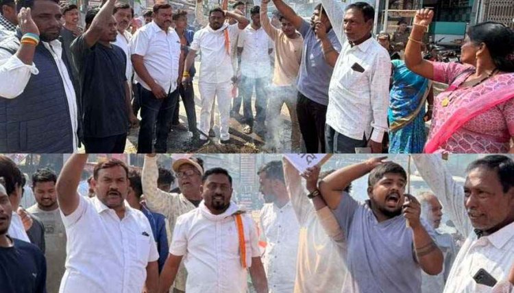 गरियाबंद में सैनिक स्कूल विवाद ने पकड़ा तूल, सड़क पर उतरी कांग्रेस, डीईओ का पुतला दहन, तिरंगा चौक पर हंगामा, जताई बड़ी साजिश की आशंका