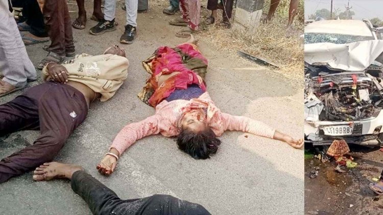 दर्दनाक सड़क हादसा, ट्रक और स्कॉर्पियो में जोरदार टक्कर, एक युवक की दर्दनाक मौत, चार घायल, इलाज जारी, ग्रामीणों ने किया चक्का जाम