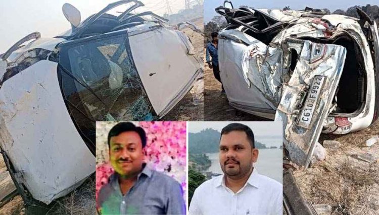 भारत माला हाइवे में दर्दनाक सड़क हादसा, तीन बार पलटी कार, शादी में शामिल होने जा रहे 2 युवकों की मौके पर की मौत, दो गंभीर, पसरा मातम