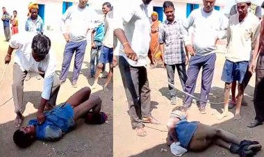 इंसानियत को शर्मसार कर देने वाली घटना, गृह मंत्री के जिले के नाबालिग बैगा बच्चे को पेड़ से बांधकर बेरहमी से की पिटाई, वीडियो वायरल, मौत से मचा बवाल