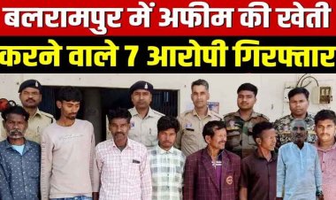 बलरामपुर में अफीम की खेती मामले में अब तक 7 आरोपियों को गिरफ्तार कर भेजा सलाखों के पीछे, चौथा आरोपी राजस्थान से पकड़ाया, जांच जारी