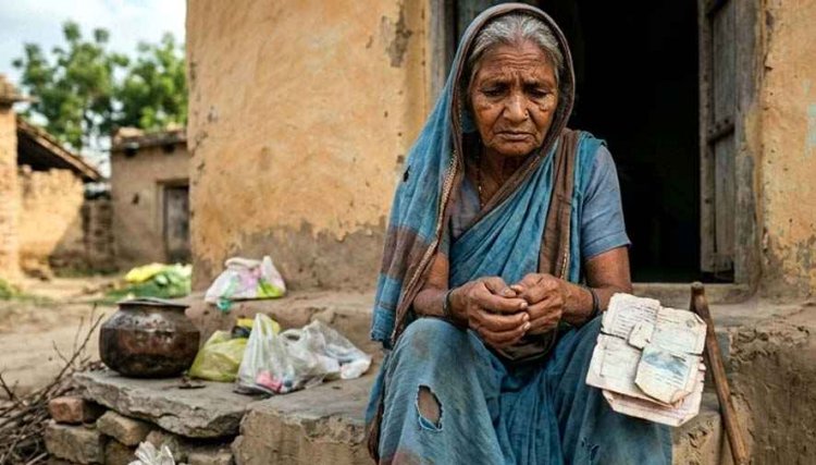 5 साल से पेंशन के लिए भटक रही बुजुर्ग महिला, किसी और के खाते में जा रही योजना की रकम. कलेक्टर के नाम पर तहसीलदार को सौंपा ज्ञापन