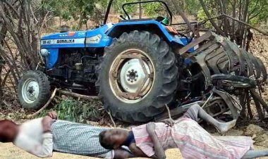 नशे में चूर ट्रैक्टर चालक ने बाइक सवारों को कुचला, इलाज के दौरान एक युवक की मौत, 2 युवकों की हालत नाजुक, हादसे की नशा बनी वजह