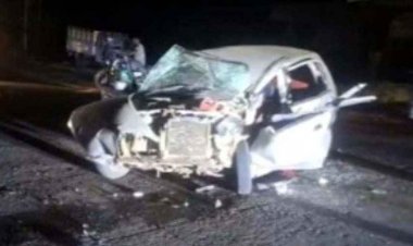 नेशनल हाईवे 130 पर भीषण सड़क हादसा, खड़ी ट्रक में जा घुसी कार, दो युवकों की हालत नाजुक, तेज रफ्तार बनी हादसे की वजह. जांच में जुटी पुलिस