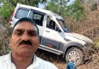 तेज रफ्तार स्कॉर्पियो ने बाइक मारी जोरदार टक्कर, सड़क हादसे में भाजपा नेता की दर्दनाक की मौत, 1 युवक घायल, आरोपी ड्राइवर वाहन छोड़कर फरार